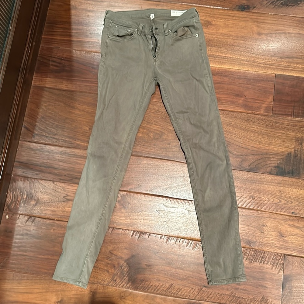 Olive green skinny jeans